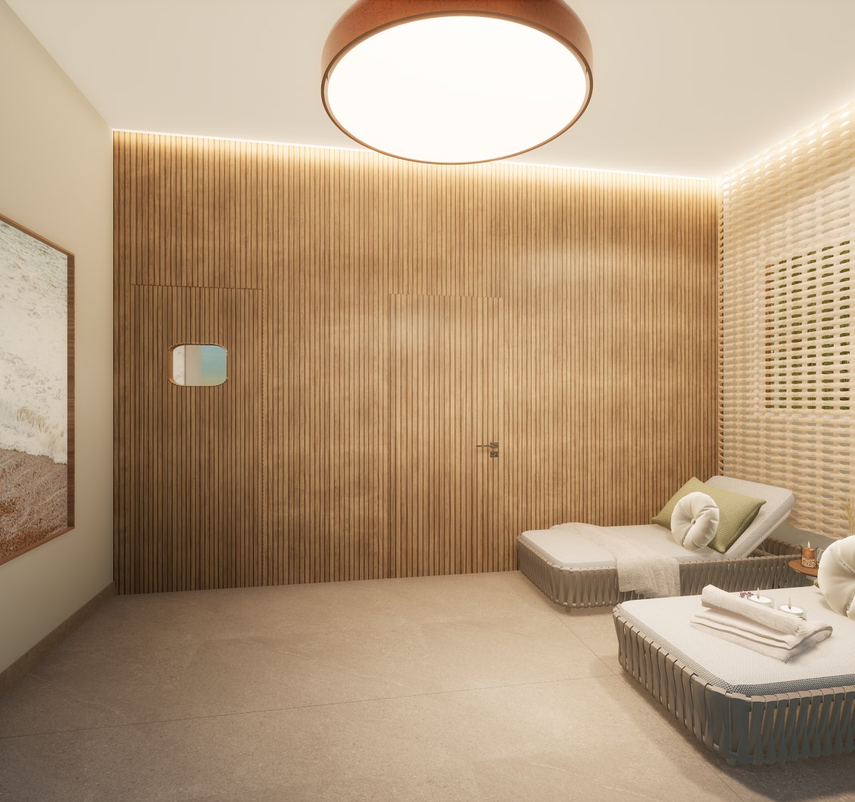 Elysium — espaço wellness com área de descanso