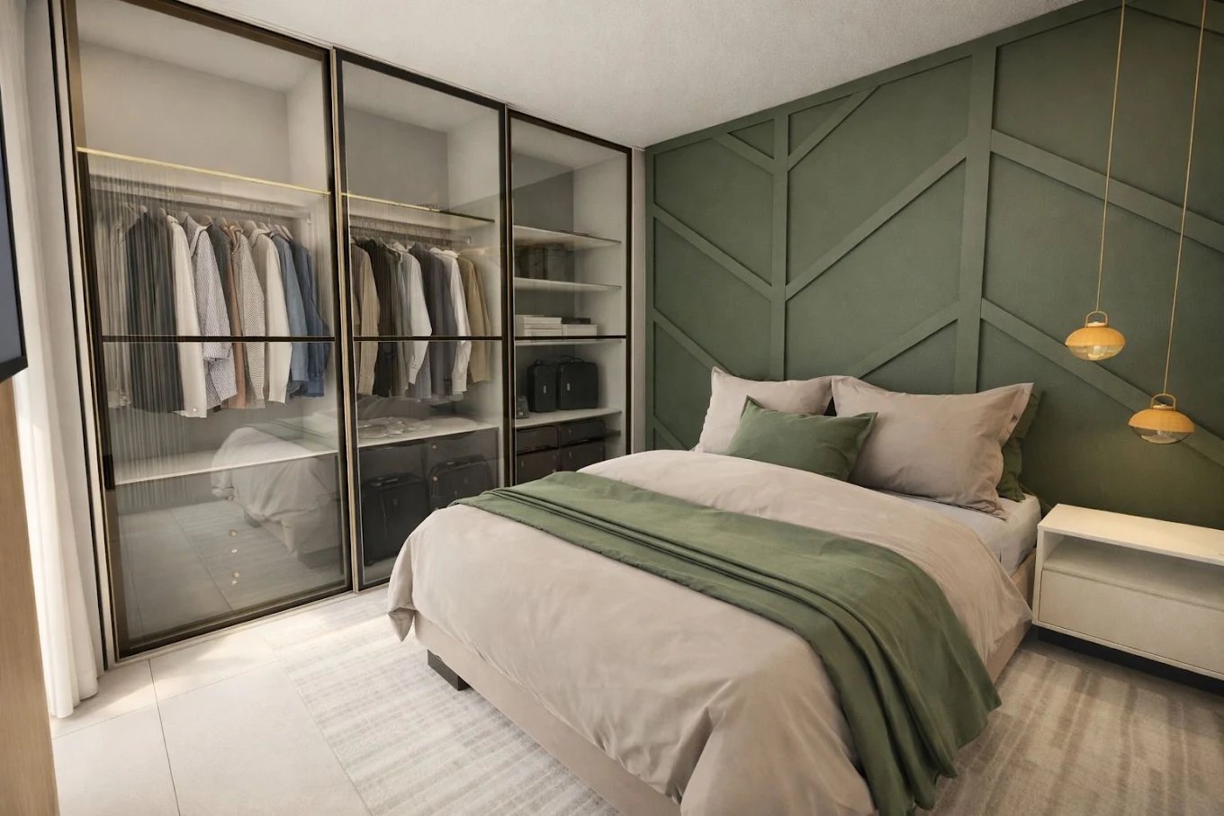 Elysium — dormitório decorado com closet